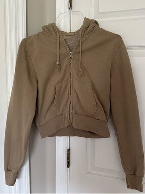 Brandy Melville  | John Galt Cropped Zip Up Hoodie